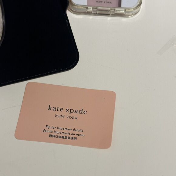 Kate Spade iPhone 12 MINI Spencer Leather Magnetic Wrap Folio Protective Case - Picture 4 of 12